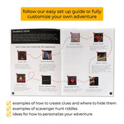 romantic scavenger hunt kit instruction booklet